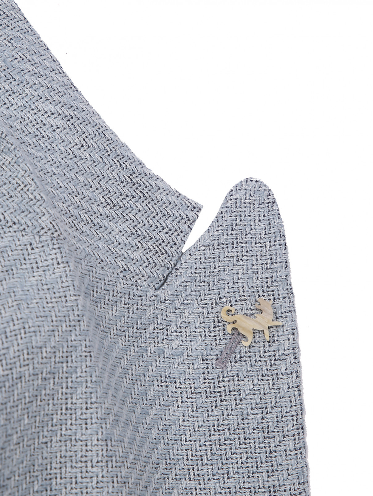 Пиджак из шелка и льна с карманами Tombolini  –  Деталь  – Цвет:  Синий