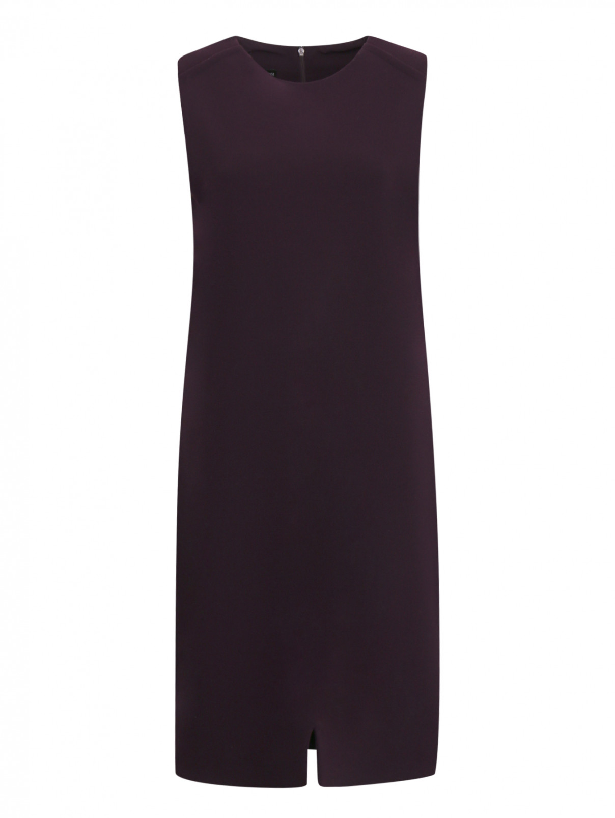 Платье-мини прямого кроя Emporio Armani  –  Общий вид  – Цвет:  Фиолетовый