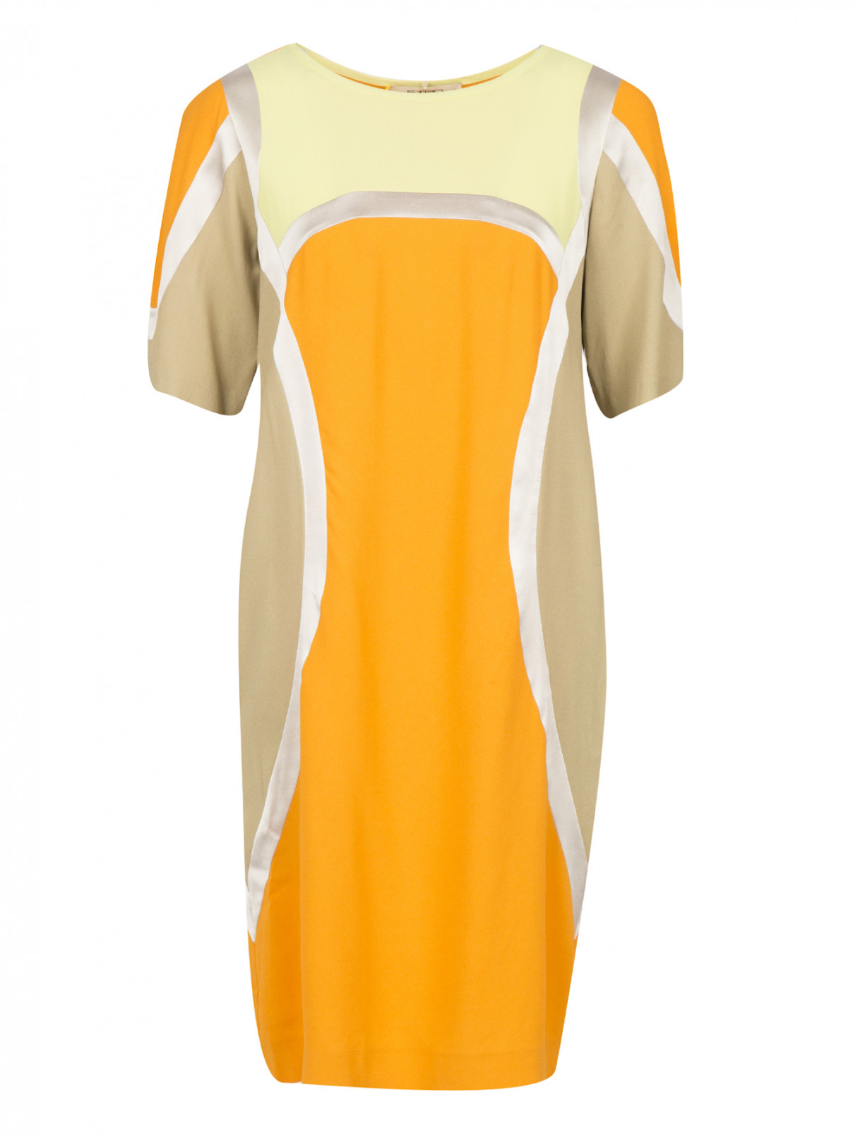 Платье свободного кроя Etro  –  Общий вид  – Цвет:  Оранжевый