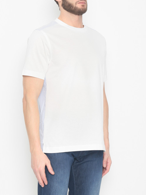 Комбинированная футболка из хлопка Paul Smith - МодельВерхНиз