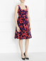 Платье из хлопка с цветочным узором Sportmax  –  Модель Общий вид