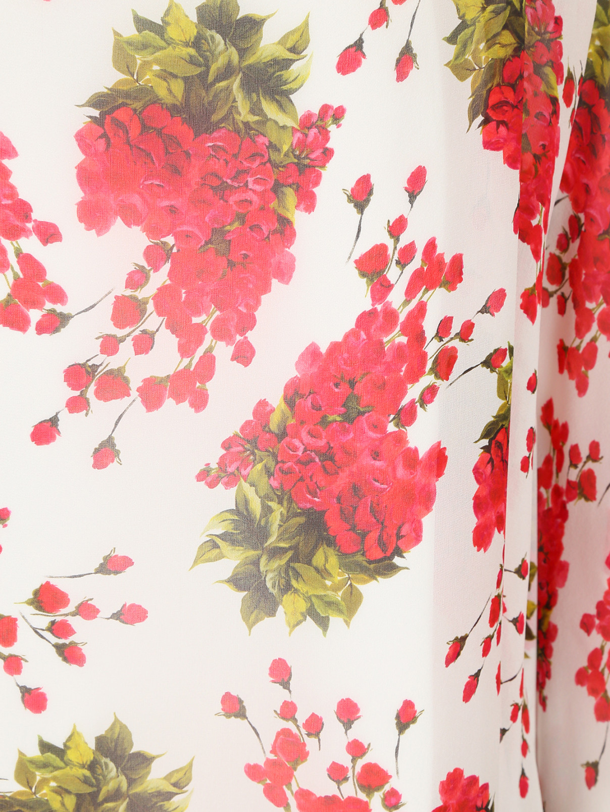 Туника из шелка с цветочным узором Marina Rinaldi  –  Деталь1  – Цвет:  Белый