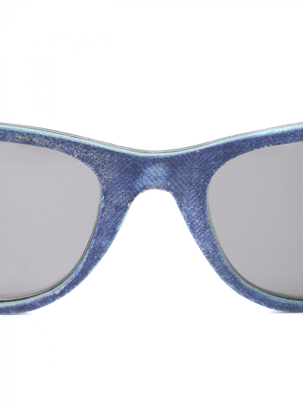Солнцезащитные очки в оправе из дерева Isaia  –  Деталь  – Цвет:  Синий