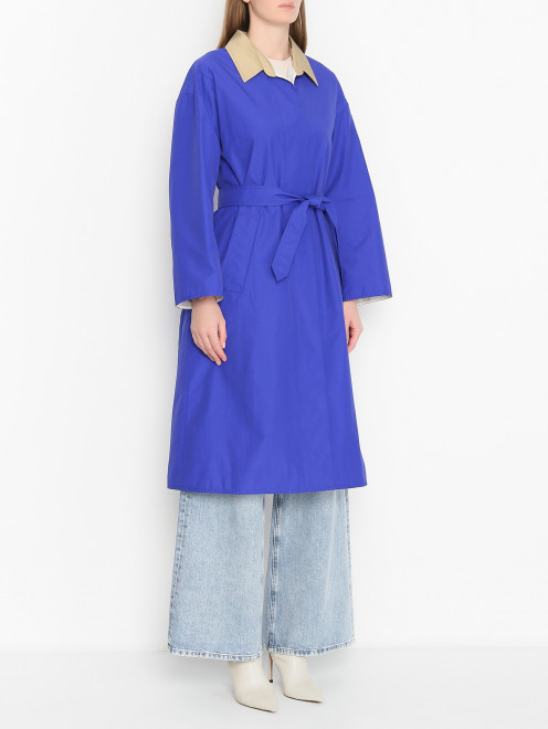 Удлиненный плащ с поясом Weekend Max Mara - МодельВерхНиз