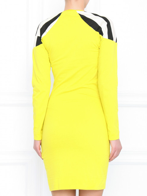 Платье из хлопка с контрастными вставками - Модель Верх-Низ1