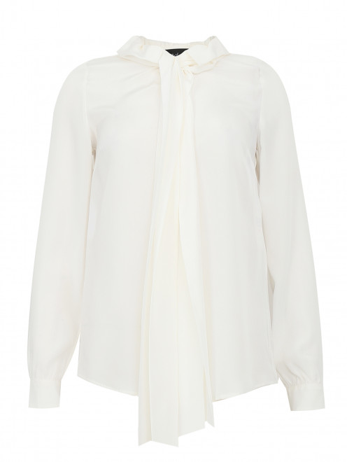 Блуза из шелка декорированная бантом Rossella Jardini - Общий вид