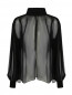 Блуза шелковая со сборкой Alberta Ferretti  –  Общий вид