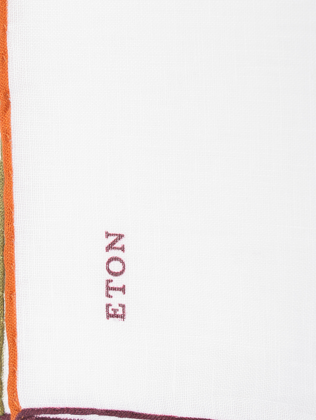 Платок карманный изо льна с контрастной отделкой Eton  –  Деталь  – Цвет:  Белый