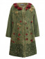 Пальто из шерсти с боковыми карманами декорированное вышивкой Alberta Ferretti  –  Общий вид