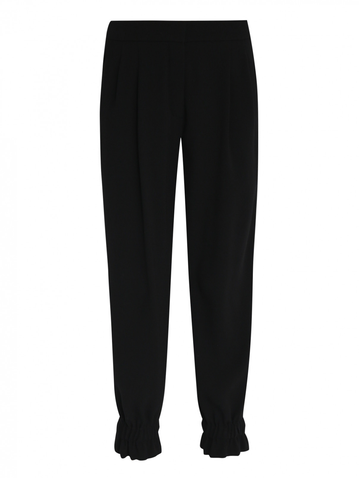 Укороченные брюки со складками Sonia Rykiel  –  Общий вид  – Цвет:  Черный