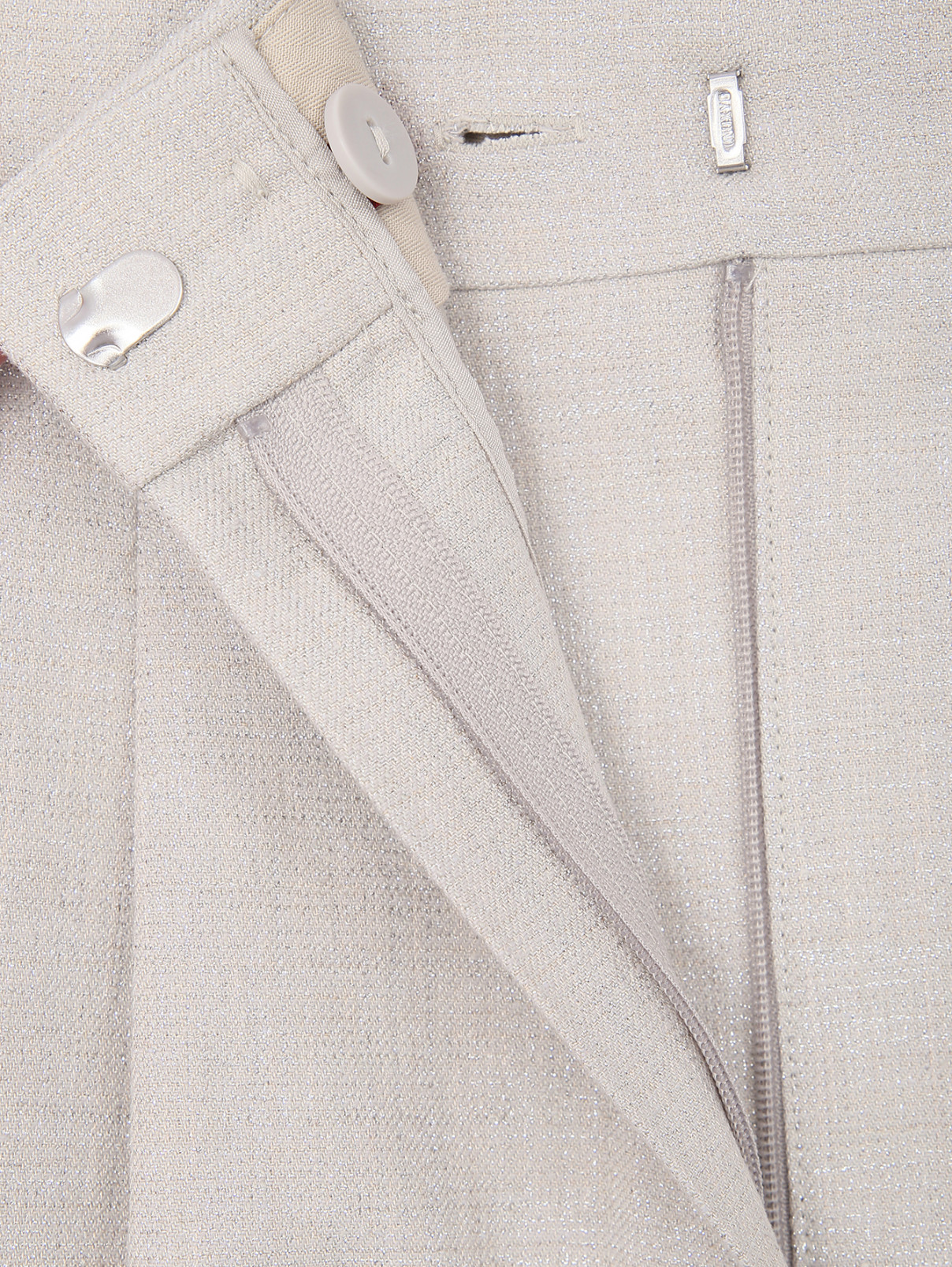 Шорты из хлопка с защипами Max Mara  –  Деталь  – Цвет:  Бежевый