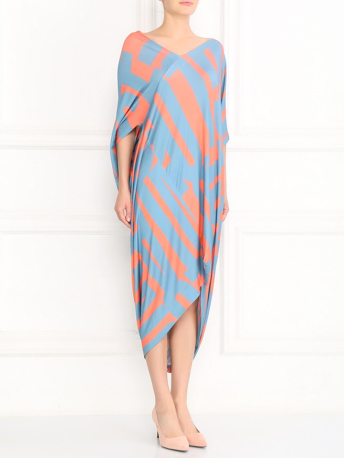 Платье-туника с узором Anglomania by V.Westwood  –  Модель Общий вид  – Цвет:  Синий