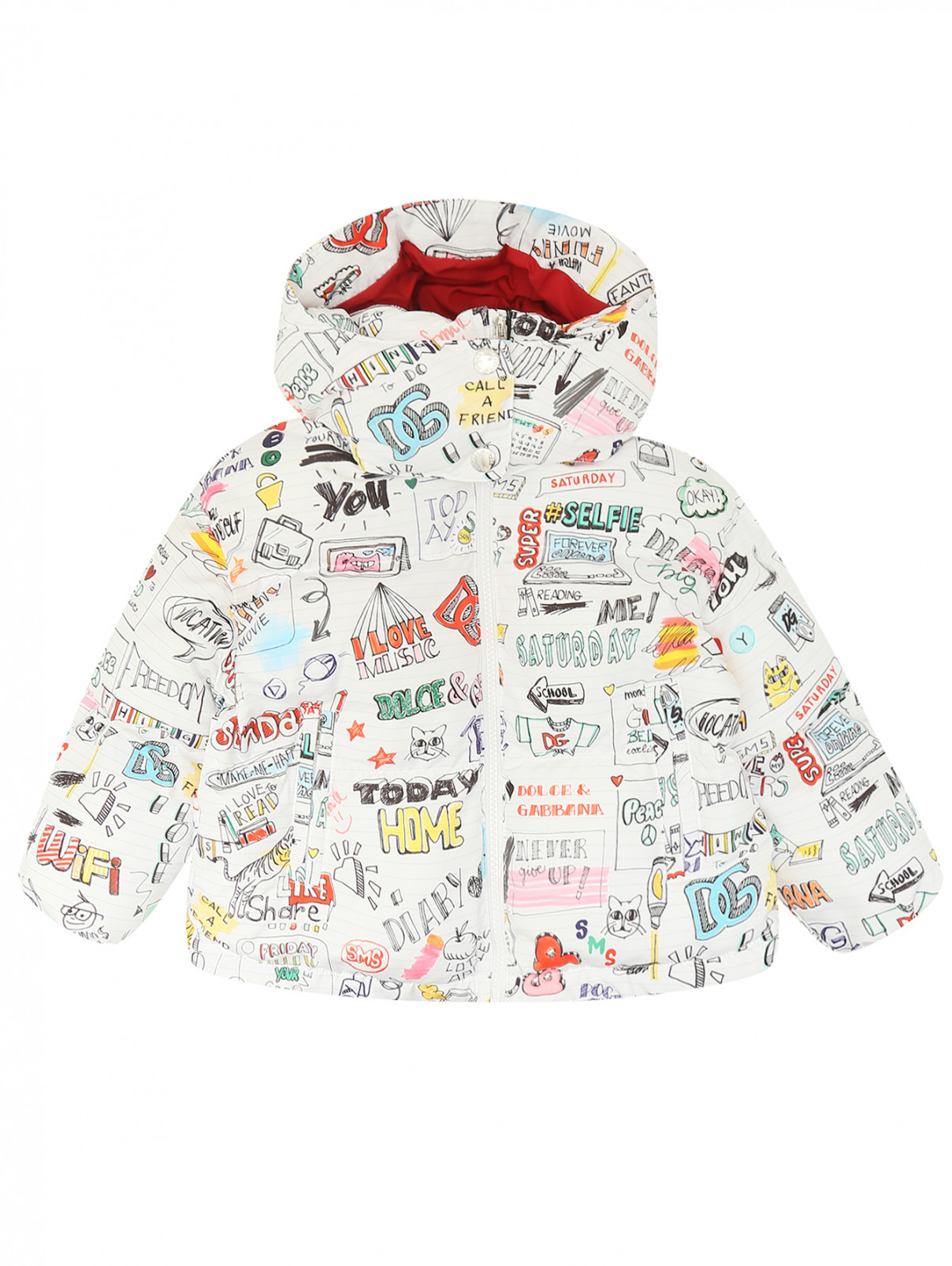 Утепленная куртка с узором Dolce & Gabbana  –  Общий вид  – Цвет:  Узор
