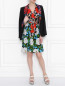 Шелковое платье с запахом и цветочным принтом Diane von Furstenberg  –  МодельОбщийВид
