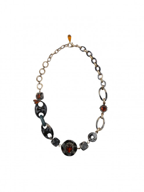 Ожерелье с узором, декорированное кристаллами - Общий вид