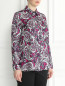 Блуза из шелка с абстрактным узором Voyage by Marina Rinaldi  –  Модель Верх-Низ