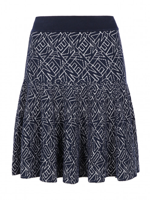 Трикотажная юбка-мини из хлопка с узором Kenzo - Общий вид