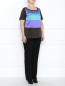 Блуза из шелка с контрастной отделкой Marina Rinaldi  –  Модель Общий вид