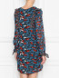 Платье с оборками из ткани с принтом Suncoo  –  МодельВерхНиз1