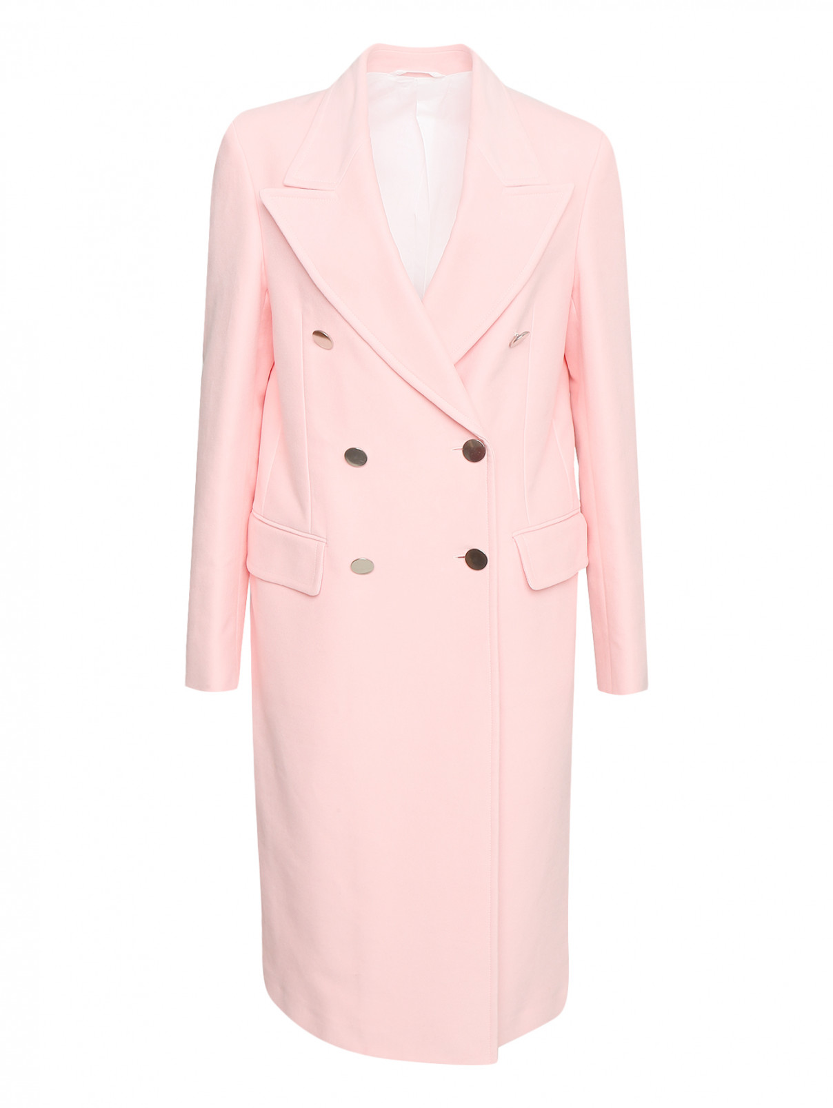 Двубортное пальто из хлопка Calvin Klein 205W39NYC  –  Общий вид  – Цвет:  Розовый