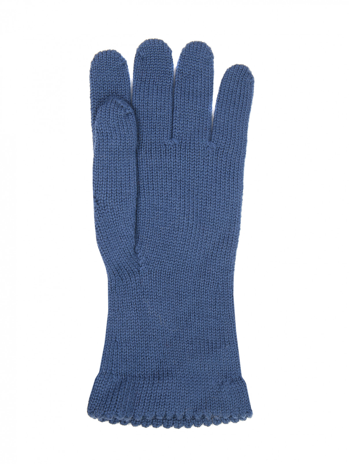 Перчатки из шерсти с узором IL Trenino  –  Обтравка1  – Цвет:  Синий