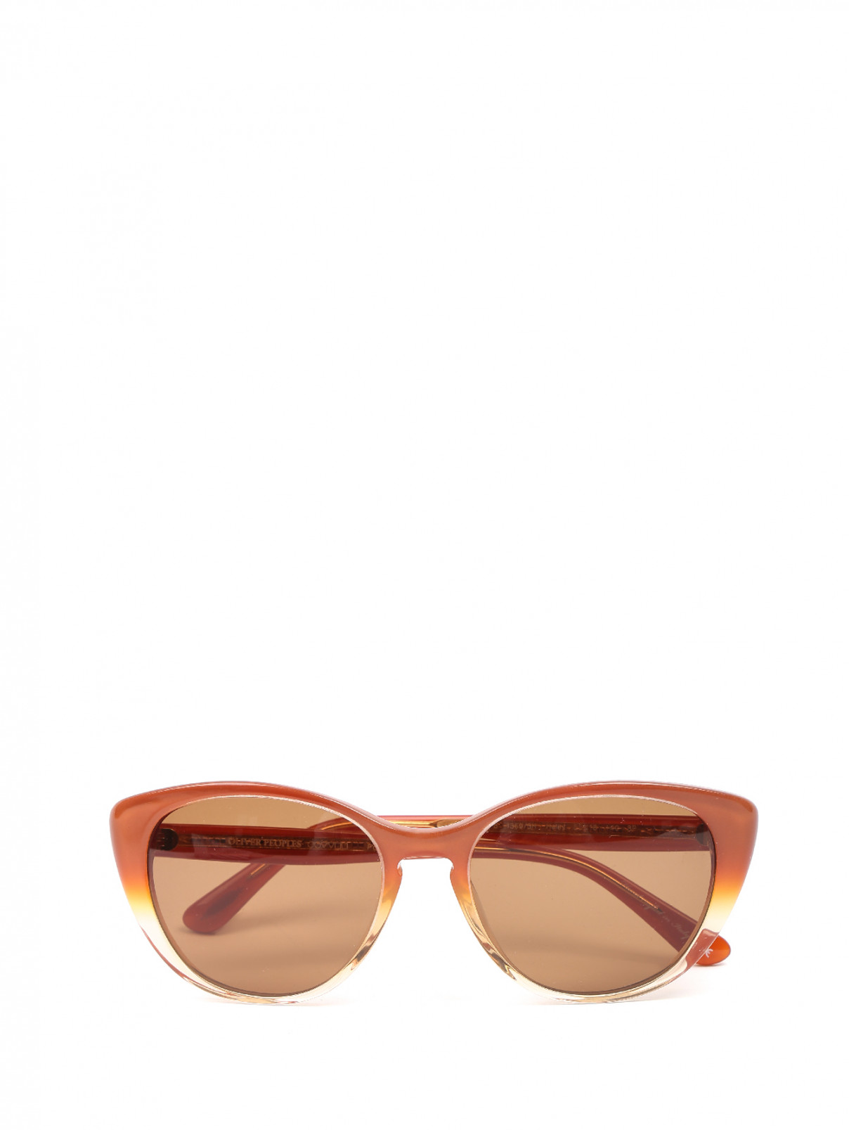Солнцезащитные очки в пластиковой оправе Oliver Peoples  –  Общий вид  – Цвет:  Оранжевый