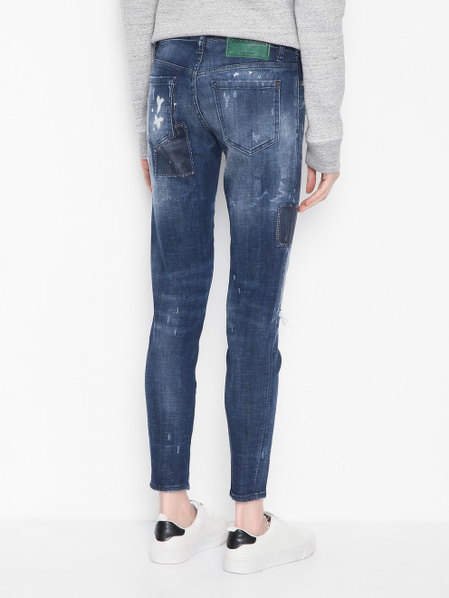 Джинсы из хлопка с потертостями  Dsquared2 - МодельВерхНиз1