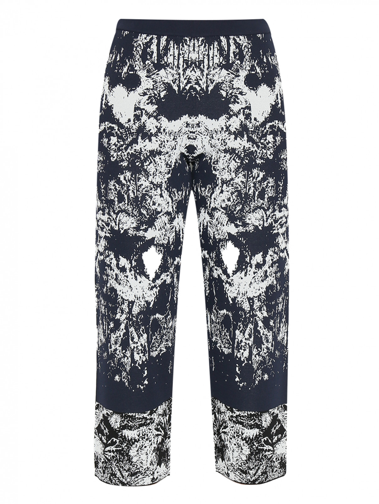 Трикотажные брюки с узором Marina Rinaldi  –  Общий вид  – Цвет:  Узор