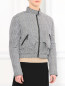 Укороченная куртка на молнии с узором и боковыми карманами Kenzo  –  Модель Верх-Низ