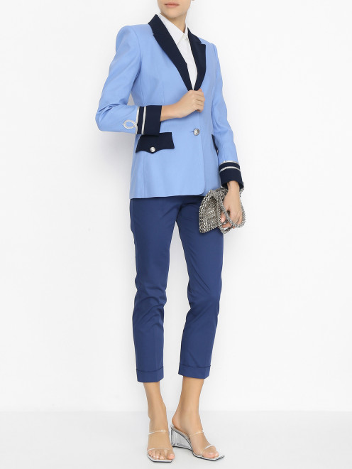 Блуза из хлопка с объемными карманами Moschino Boutique - МодельОбщийВид