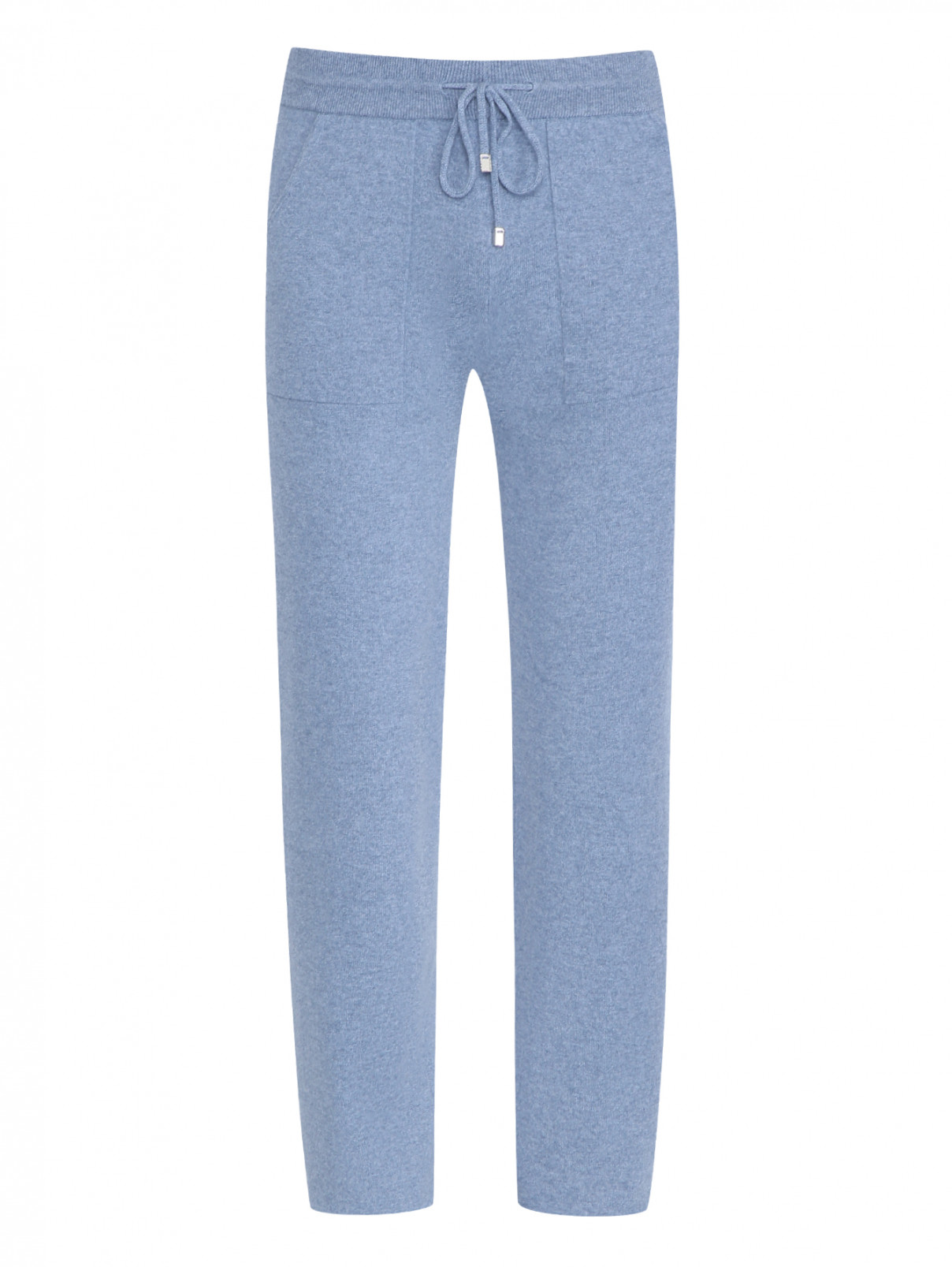 Трикотажные брюки из кашемира Malo  –  Общий вид  – Цвет:  Синий
