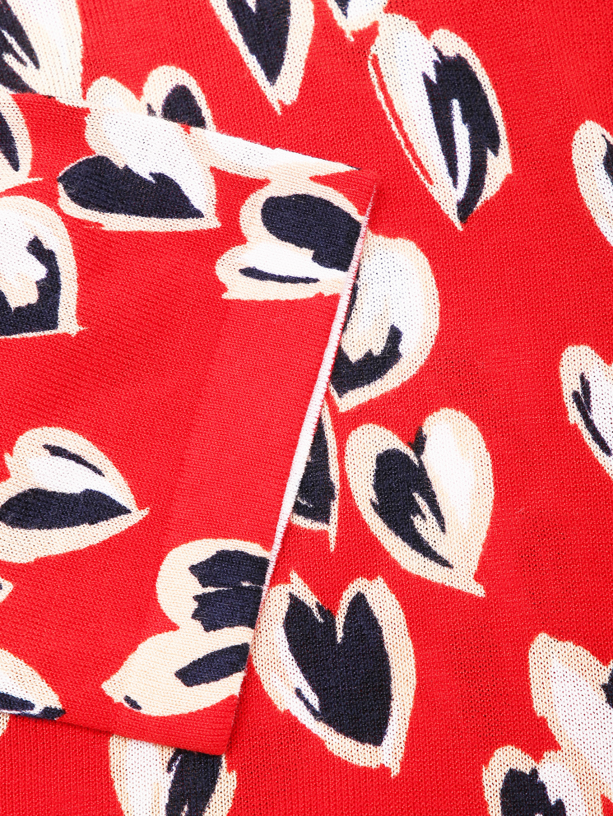 Джемпер из трикотажа с узором Persona by Marina Rinaldi  –  Деталь  – Цвет:  Красный