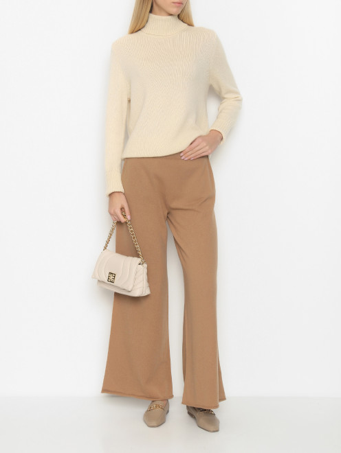 Трикотажные брюки на резинке с карманами  Liviana Conti - МодельОбщийВид