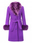 Пальто из шерсти с меховым воротником Moschino Boutique  –  Общий вид