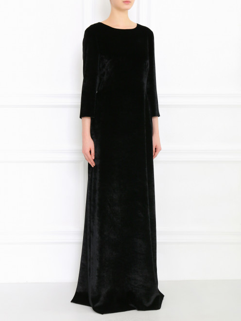 Платье-макси из бархата Alberta Ferretti - Модель Верх-Низ