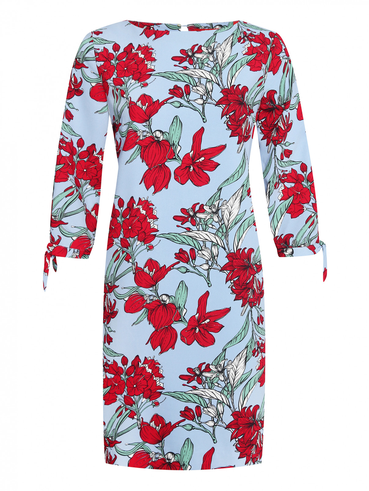 Платье - миди с узором S.Oliver  –  Общий вид  – Цвет:  Узор