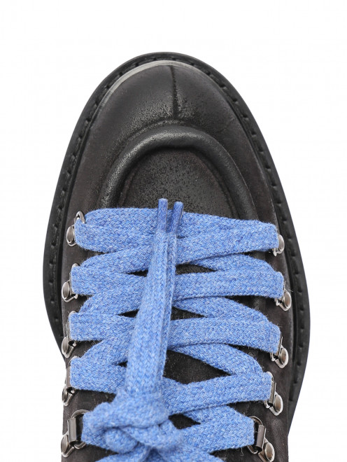 Замшевые ботинки с двумя парами шнурков - Обтравка3