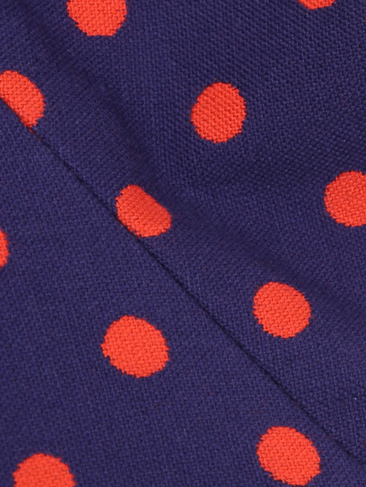 Жакет из хлопка с карманами в горошек Gucci  –  Деталь1  – Цвет:  Синий