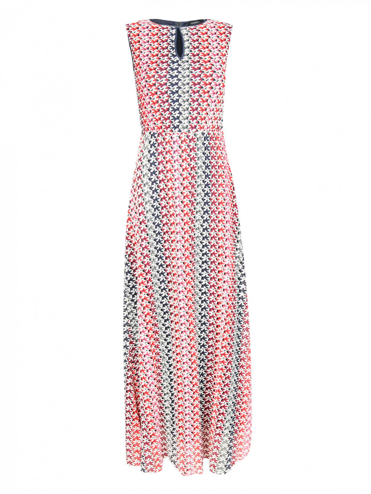 Платье-макси с узором без рукавов Max&Co  –  Общий вид  – Цвет:  Узор