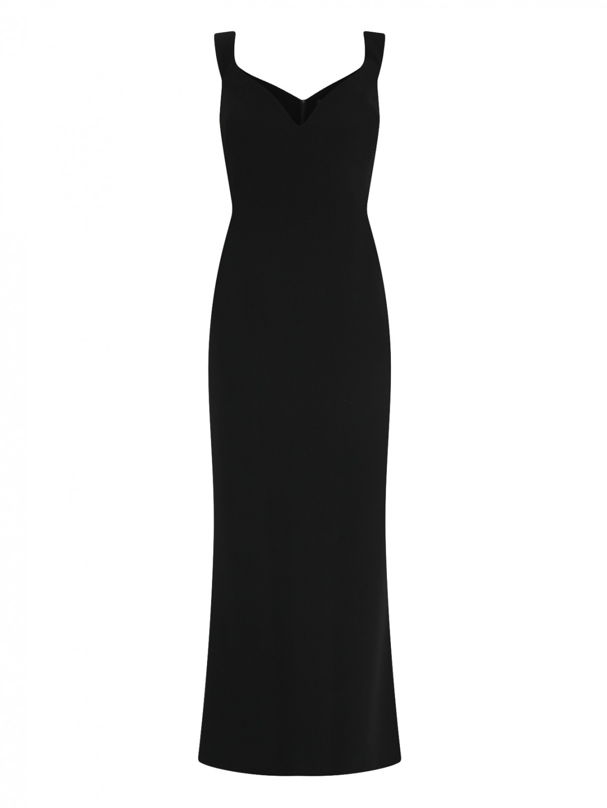 Платье-макси без рукавов Marina Rinaldi  –  Общий вид  – Цвет:  Черный