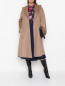 Пальто шерстяное с накладными карманами Marina Rinaldi  –  МодельОбщийВид
