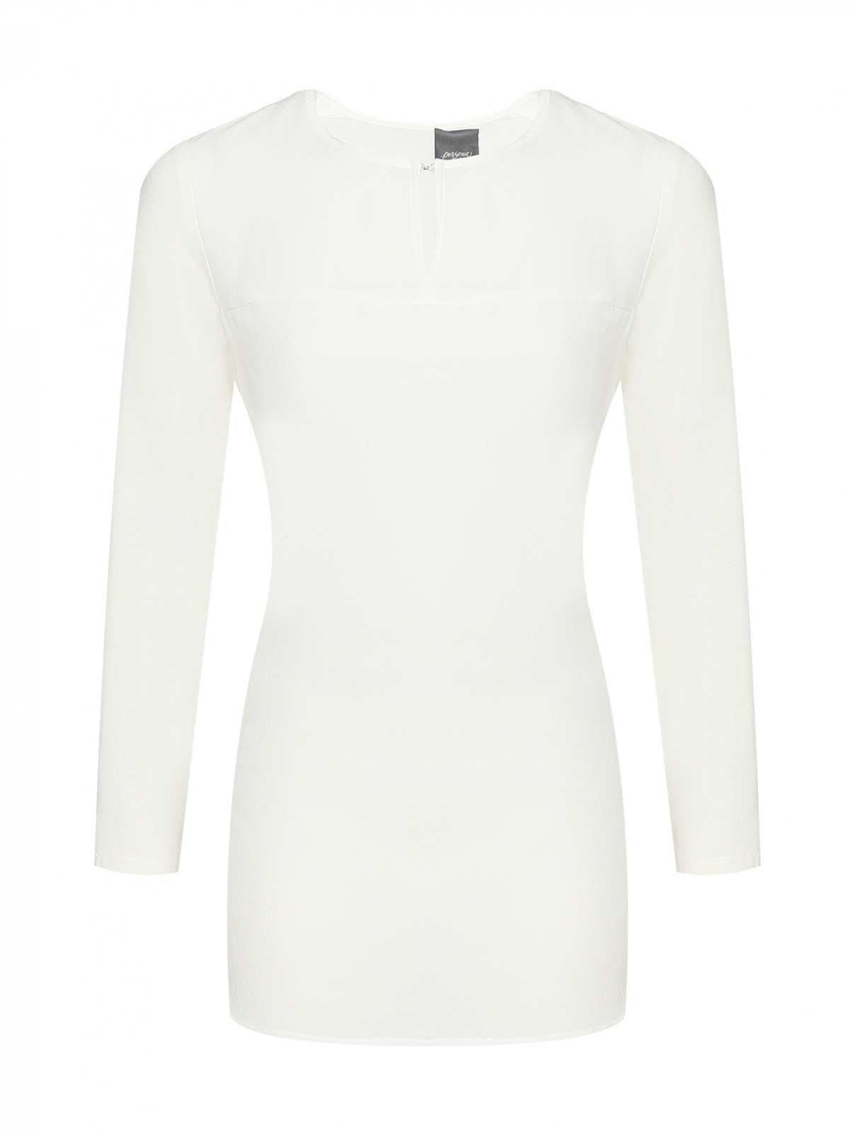 Блуза свободного кроя Persona by Marina Rinaldi  –  Общий вид  – Цвет:  Белый