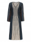 Трикотажное платье фактурной вязки с узором Marina Rinaldi  –  Общий вид