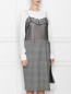 Платье из шелка с шерстяной юбкой Alberta Ferretti  –  МодельВерхНиз