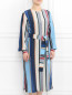 Платье из шелка с узором "полоска" Marina Rinaldi  –  Модель Верх-Низ