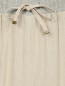 Юбка-миди из льна с боковыми карманами на кулиске Marina Sport  –  Деталь1
