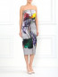 Платье-миди из шелка с цветочным принтом Iceberg  –  Модель Общий вид