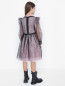 Платье с длинным рукавом и поясом Aletta Couture  –  МодельВерхНиз1