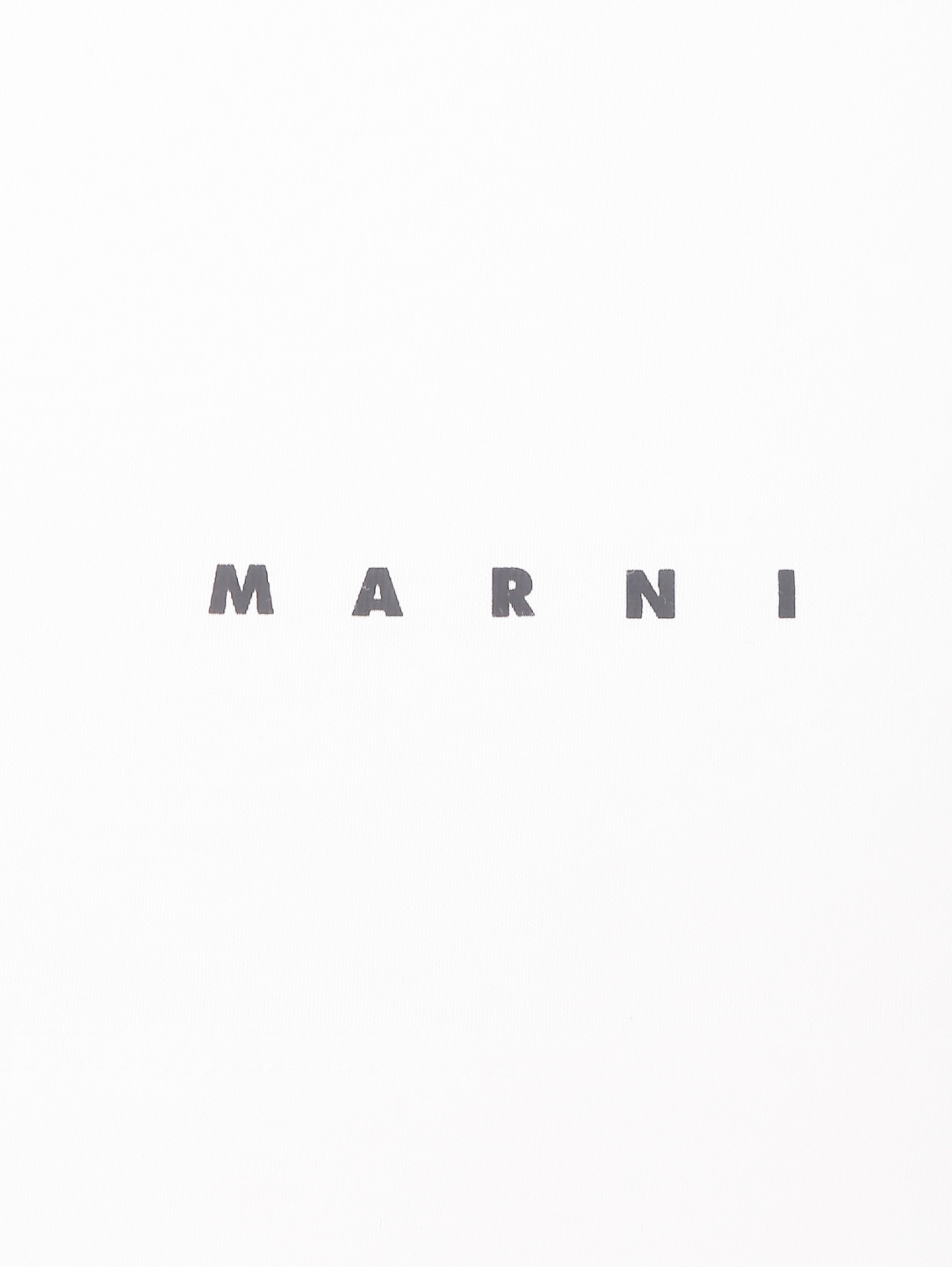 Футболка из хлопка с принтом Marni  –  Деталь1  – Цвет:  Белый