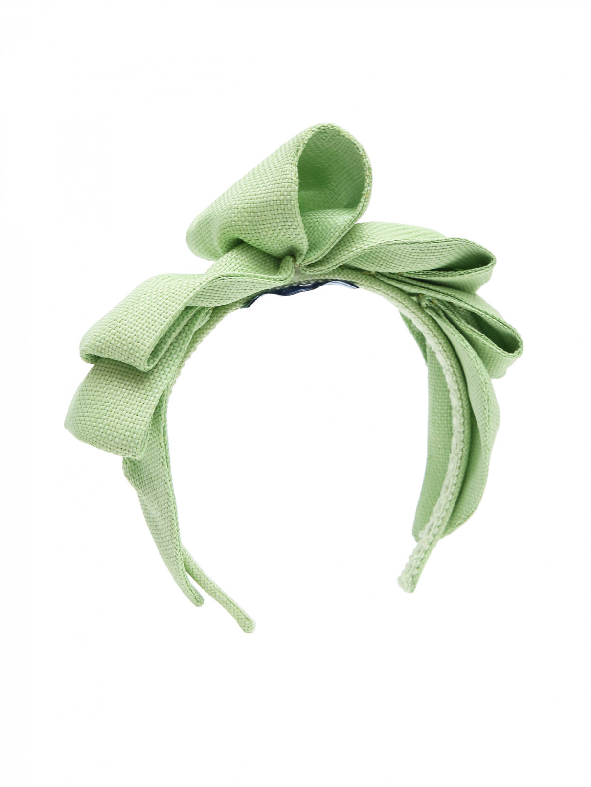 Ободок с декоративным бантиком MiMiSol  –  Общий вид  – Цвет:  Зеленый